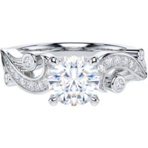 1pc S925 Silver Set 2-carat Moissanite Ring, Luxurious Birthday Party Gift, Christmas Gift