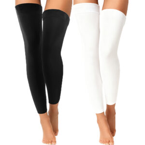 2 Pairs of Over-The-Knee Winter Elastic Leg Sleeves, Winter Tight Leg Protectors, Unisex, Christmas Gift, Suitable for Outdoor Winter Activities Like Running, Cycling, Hiking, And Camping (Footless Style)