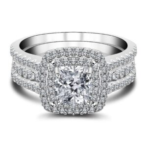 Elegant S925 Pure Silvery Princess Fang Mo Sang Moissanite Women's Ring Engagement Ring Promise Ring Handmade, Wedding Jewelry, Anniversary Gift, Luxury Ring, Minimalist Jewelry, Highquality Gemstone, Handmade Jewelry, Fashion Ring, Statement Ring, Gift For Her