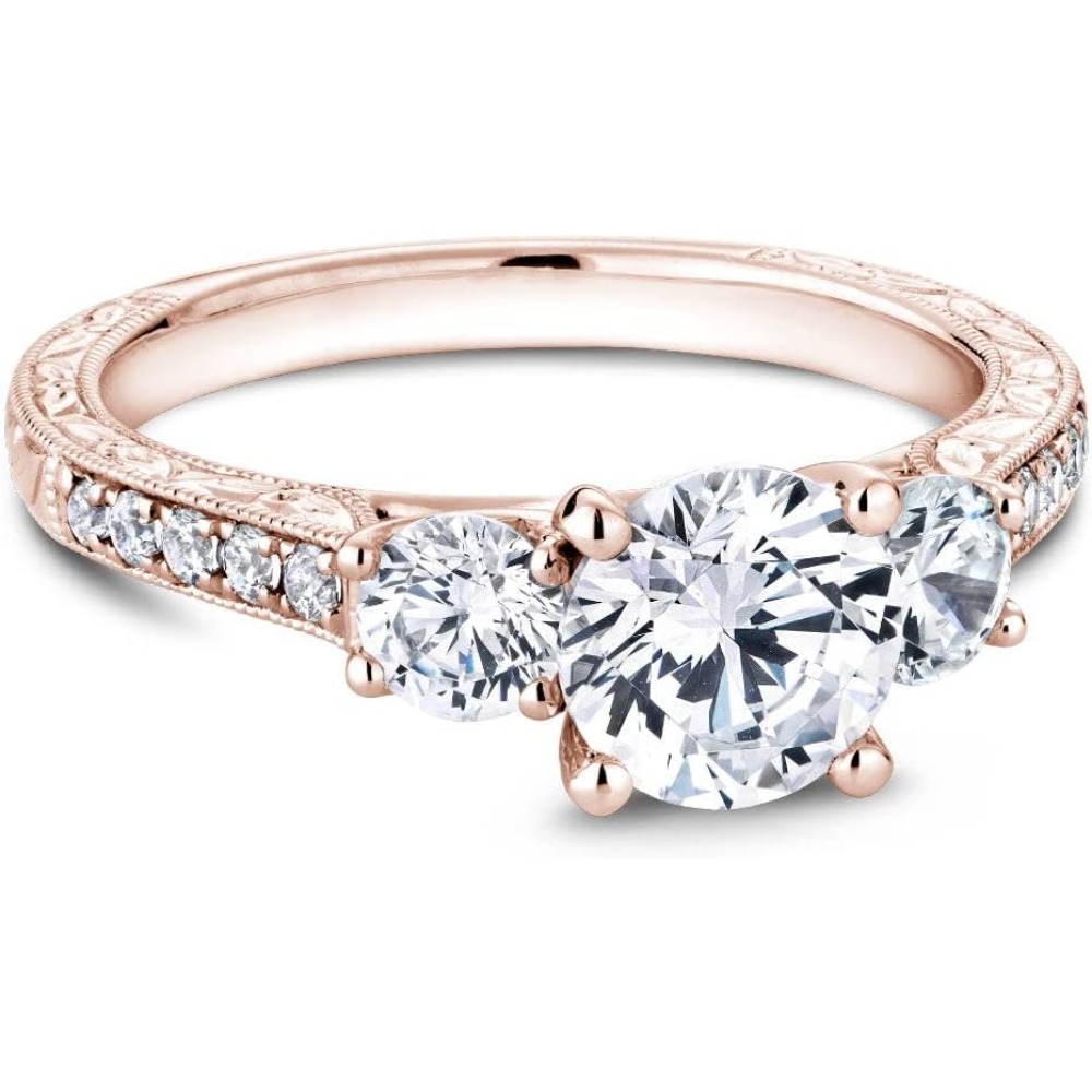 Moissanite Engagement Rings Set 925 Sterling Silver White Golden/ Yellow Golden/ Rose Golden Wedding Rings Bridal Rings Set for Women, D Color VVS1 Round Cut Bridal Sets for Women - Image 2