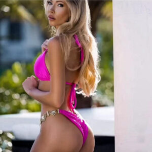 2026 European And American Popular Sexy Solid Color Diamond-Encrusted Bikini, Bandage Split Swimsuit, Multi-Color