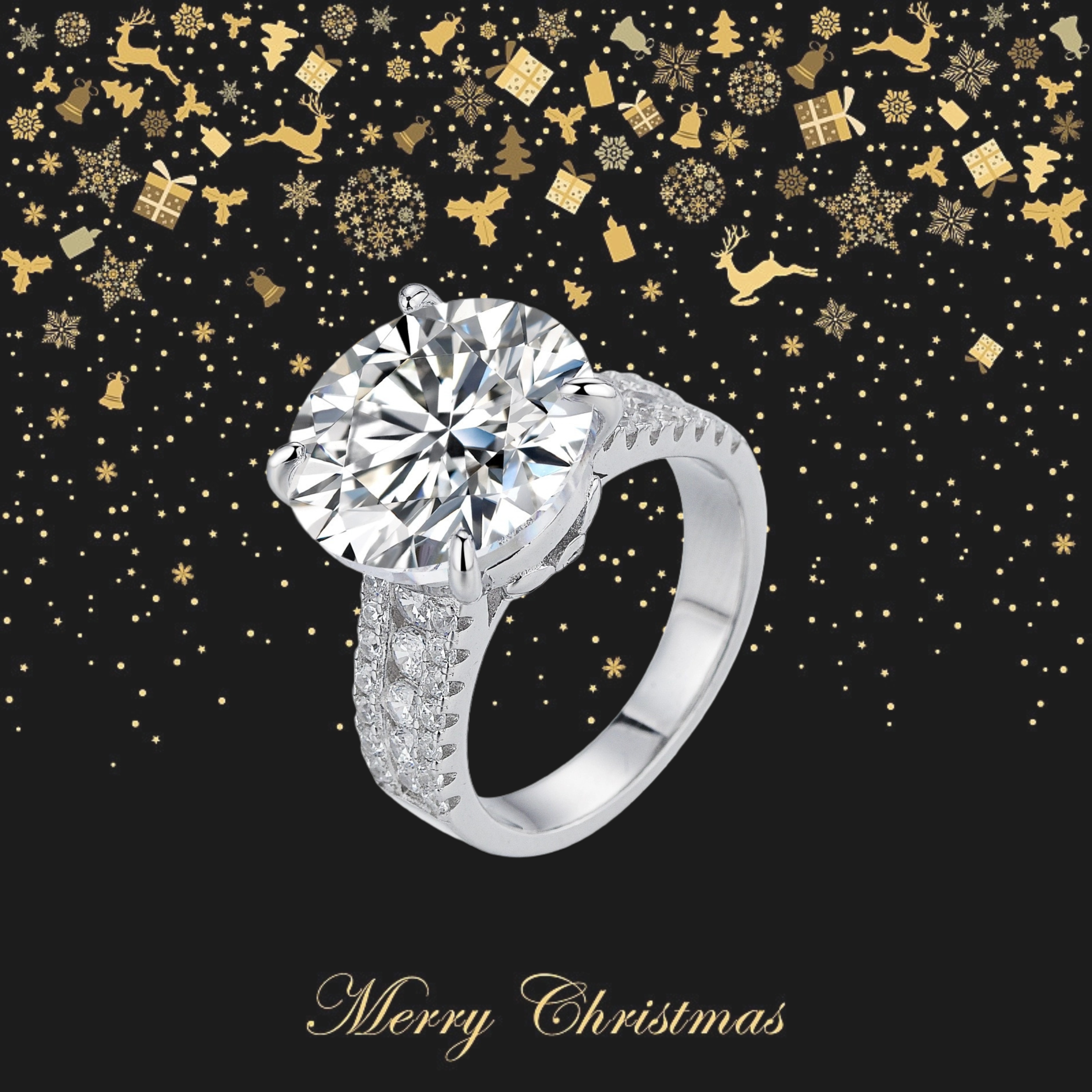 Luxury Elegant 10ct Moissanite Ring for Women 925 Sterling Silver Engagement Wedding Band, Music Festival/ Banquet Jewelry All Season Versatile Gift, Banquet Accessory, Sophisticated Band, Chic Accessory, Highquality Gemstone, Durable