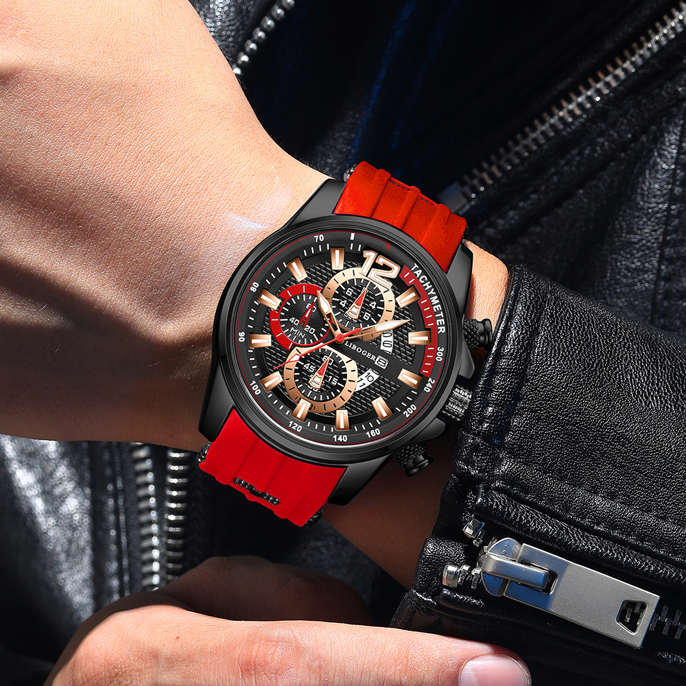 1pc Men'S Fashion Casual Quartz Watch, Silicone Strap, Date Display - Stylish Casual Wristwatch for Casual Attire, Casual Wristwatch | Sporty Watch Design | Quartz Movement, Thanksgiving, Christmas The Perfect Gift Reloj Para Hombre. - Image 9