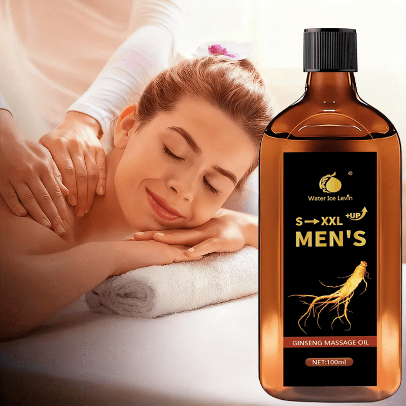 S-XXL +UP Men'S Ginseng Massage Oil with Shea Butter & Coconut Oil | Intense Hydration for Firm, Moisturized Skin - Nourishing Formula with Hyaluronic Acid & Tocopherol - Circular Massage Application for Deep Absorption - Suitable for All Skin Types - Image 2