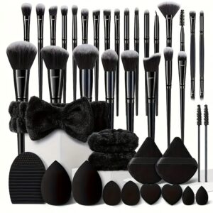 14pcs Set (Including Storage Bag) Portable Makeup Brush Set, Fine Bristles Precisely Release Powder, Easily Creating a Flawless Base And Delicate Eye Makeup. Includes a Dedicated Travel Bag, Suitable for Both Home And Travel