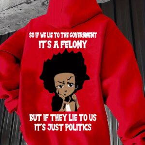 [Boondocks Hoodie] Men's The Boondocks Graphic Hoodie - Soft & Comfortable Streetwear Pullover with Cartoon Character Print, Loose Fit Casual Hooded Sweatshirt for All Seasons, Black with White Text, Allseason Pullover | Cartoon Print Hoodie | Comfortable Fit, The Boondocks Hoodie, Crisp Letter Design, Machine Washable Streetwear Style, Cropped Hoodies for Men, Subtle Knit Texture, Go? to Wear Err Midnight, Vintage Hoodies for Men, Mens Hoodies with Design Highquality Print