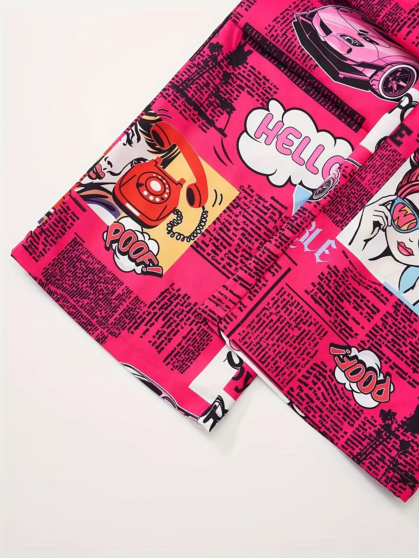 High-Rated Cool Girl Street Style Featuring a Cartoon Print Top Paired with Straight Cargo Pants That Have Side Pockets. This Is a Spring And Autumn Outfit, Excluding Bags And Other Additions. It Includes Girls' School Uniforms - Image 6