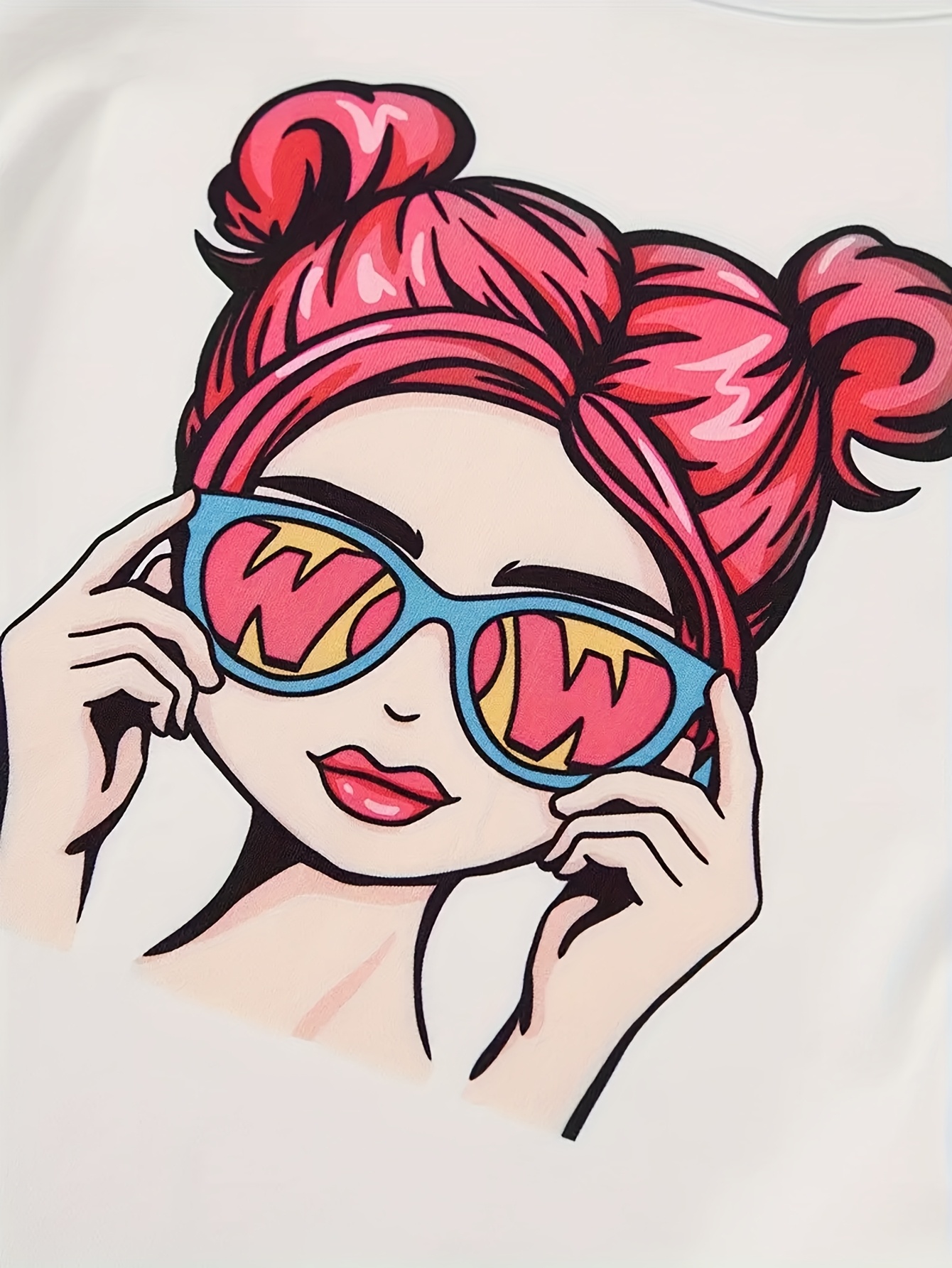 High-Rated Cool Girl Street Style Featuring a Cartoon Print Top Paired with Straight Cargo Pants That Have Side Pockets. This Is a Spring And Autumn Outfit, Excluding Bags And Other Additions. It Includes Girls' School Uniforms - Image 4