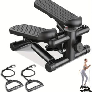 Mini Exercise Stepper with Resistance Bands - Compact Stair Stepper Machine for Home Use, Twist Motion Full Body Workout, 300LBS Capacity Portable Fitness Equipment