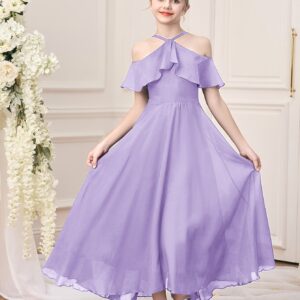 Sleeveless Princess Gown Made of for Girls Aged 8 to 15, Perfect for Flower Girl Parties And Formal Occasions with a Tulle Skirt