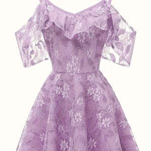 Plus Size, Plus Size Women's Solid Color Lace Camisole Dress