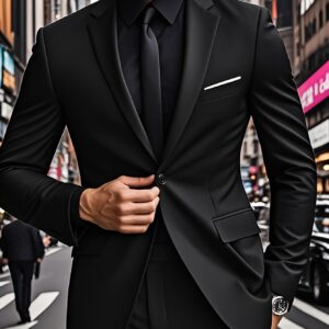 Trendy And Timeless Single-Button Men'S Suit - a Two-Piece Perfect for Formal Events, Job Interviews, Weddings, Parties, And Social Gatherings