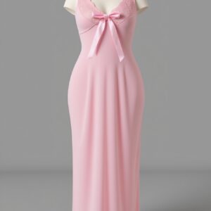 Ladies' Sexy Mesh Patchwork Lace Pajamas, Semi Transparent Lace Trimmed Pajamas, Comfortable Pajamas, Transparent and Free Thongs