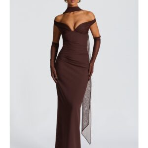 New Sexy Spice Off the Shoulder Tube Top Long Dress | Elastic Waist, Hip-hugging, Solid Color, Vintage Style