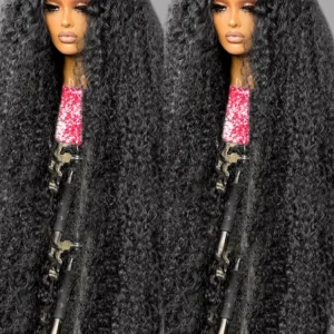 40 50 Inch HD 13x6 Deep Wave Lace Frontal Wigs Brazilian 13x4 Water Wave Curly Lace Front Human Hair Wigs For Women 300 Density