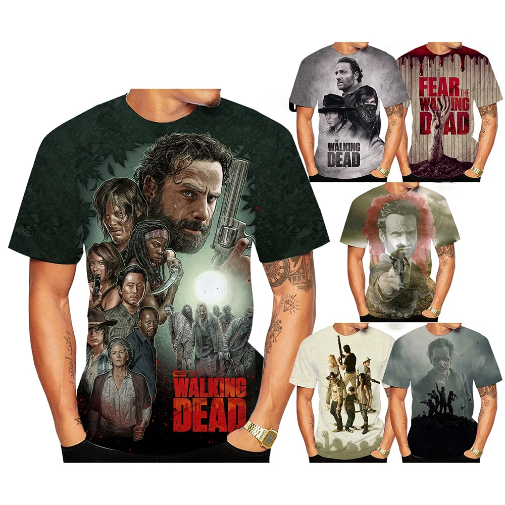 Summer Fashion Horror Art 3D Printed Walking Dead Cool Personalized Street Fashion T-shirt