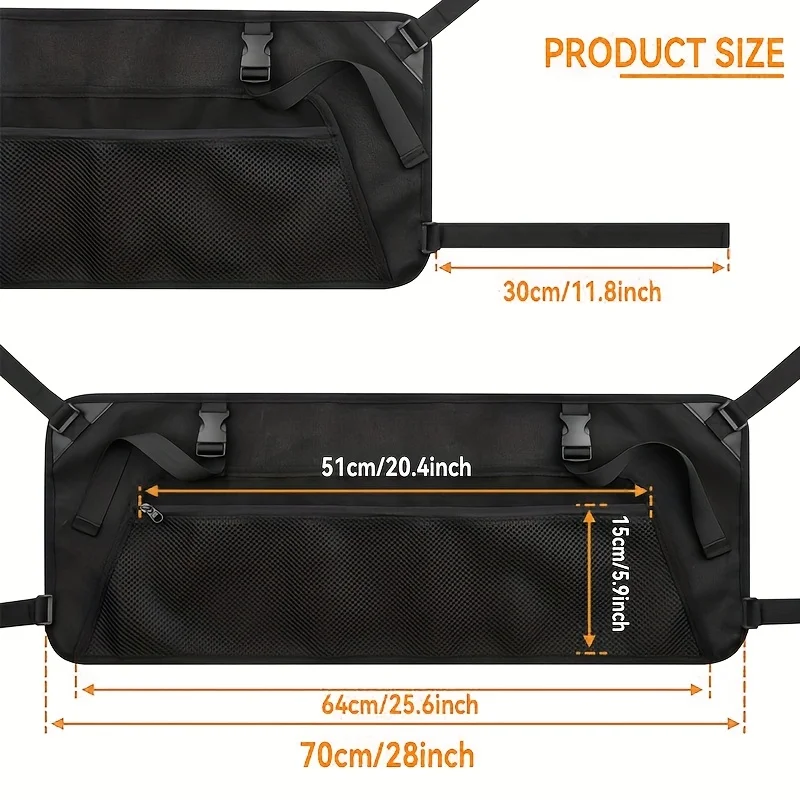 Folding Wagon Side Bag, 900D Oxford Storage Bag with Mesh Bag, Used for Folding Wagon, Garden Cart Accessory Bag, Used for Camping Garden Cart Side Storage Bag - Image 10