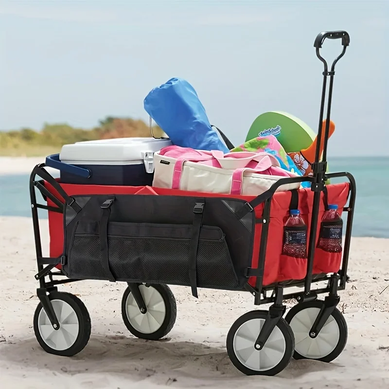 Folding Wagon Side Bag, 900D Oxford Storage Bag with Mesh Bag, Used for Folding Wagon, Garden Cart Accessory Bag, Used for Camping Garden Cart Side Storage Bag - Image 16