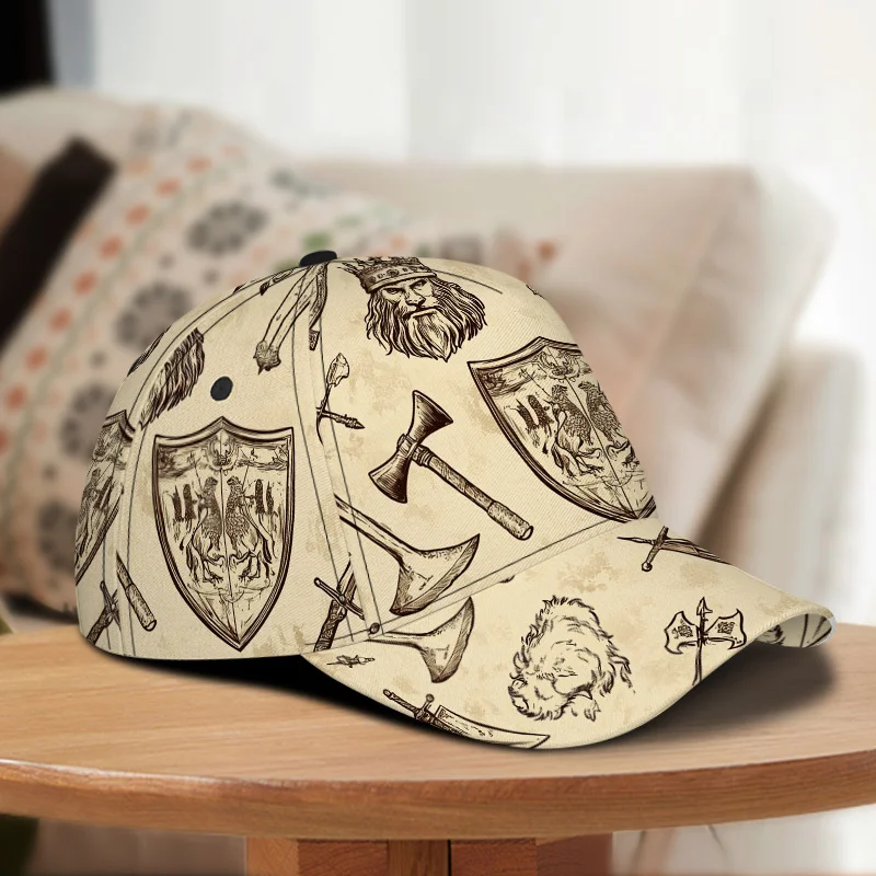 1pc of Medieval Shield And Weapon Design Baseball Cap - a Fashionable Adjustabl… - Image 4