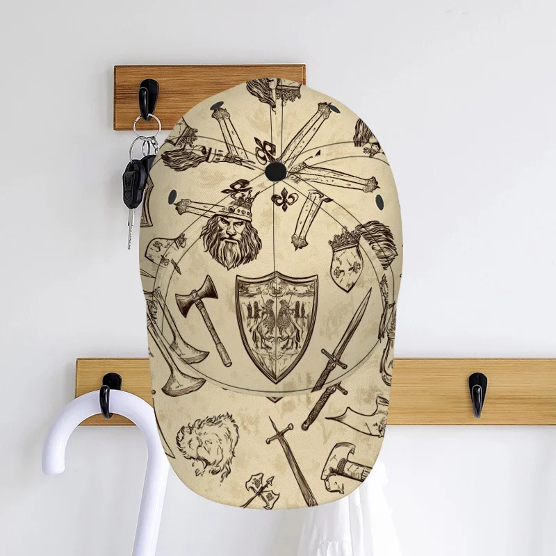 1pc of Medieval Shield And Weapon Design Baseball Cap - a Fashionable Adjustabl… - Image 7