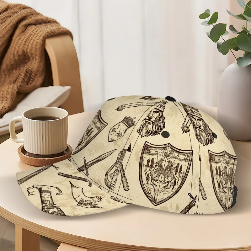 1pc of Medieval Shield And Weapon Design Baseball Cap - a Fashionable Adjustabl… - Image 8