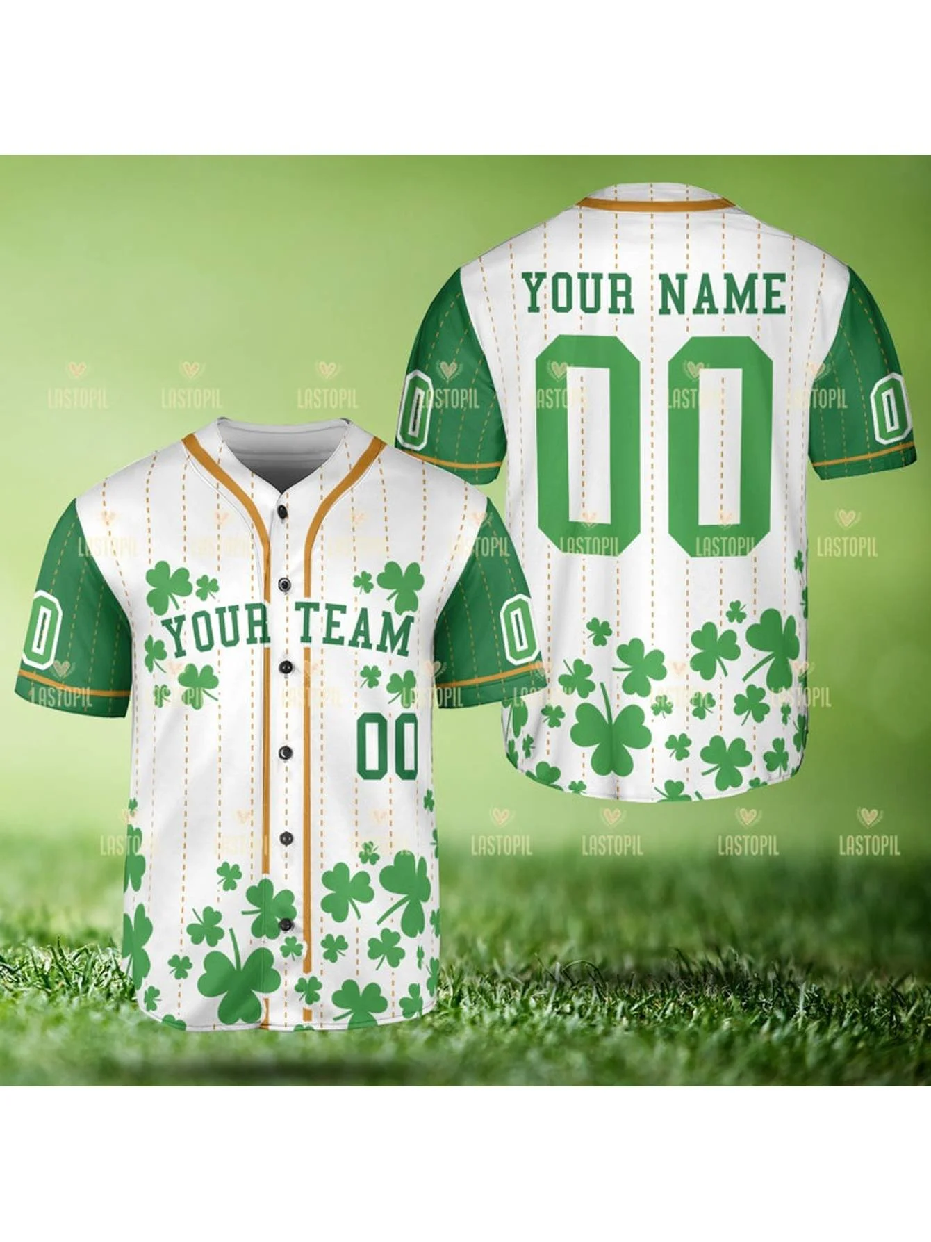 High-Quality Baseball Jersey Personalized St Patrick's Day Baseball Jersey Baseball Team Shirt Baseball Kid Shirt Gift For Baseball Player Shamrock Lucky Shirt - Image 9