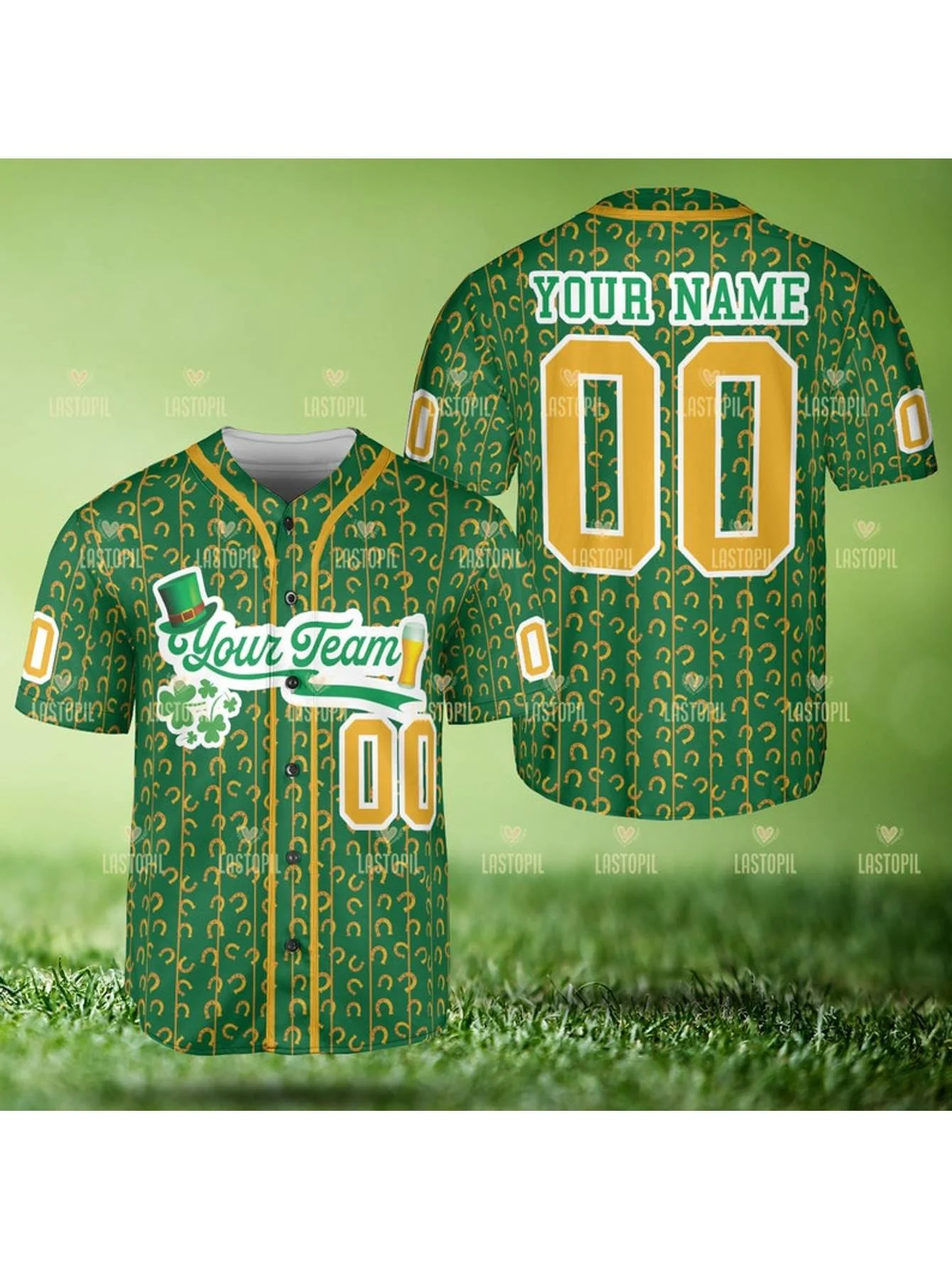 High-Quality Baseball Jersey Personalized St Patrick's Day Baseball Jersey Baseball Team Shirt Baseball Kid Shirt Gift For Baseball Player Shamrock Lucky Shirt - Image 12