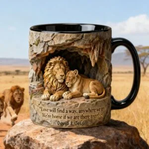 Romantic Wildlife Couple Coffee Mug – Personalized Gifts For Couple 05hylu130126