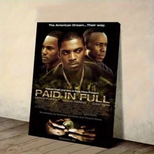 2D Flat, One Piece, Framed, Avantica Paid in Full Movie Poster Themed Canvas Wall Art. Perfect for Home Theater Decoration, an Excellent Gift for Film Lovers. Canvas Prints