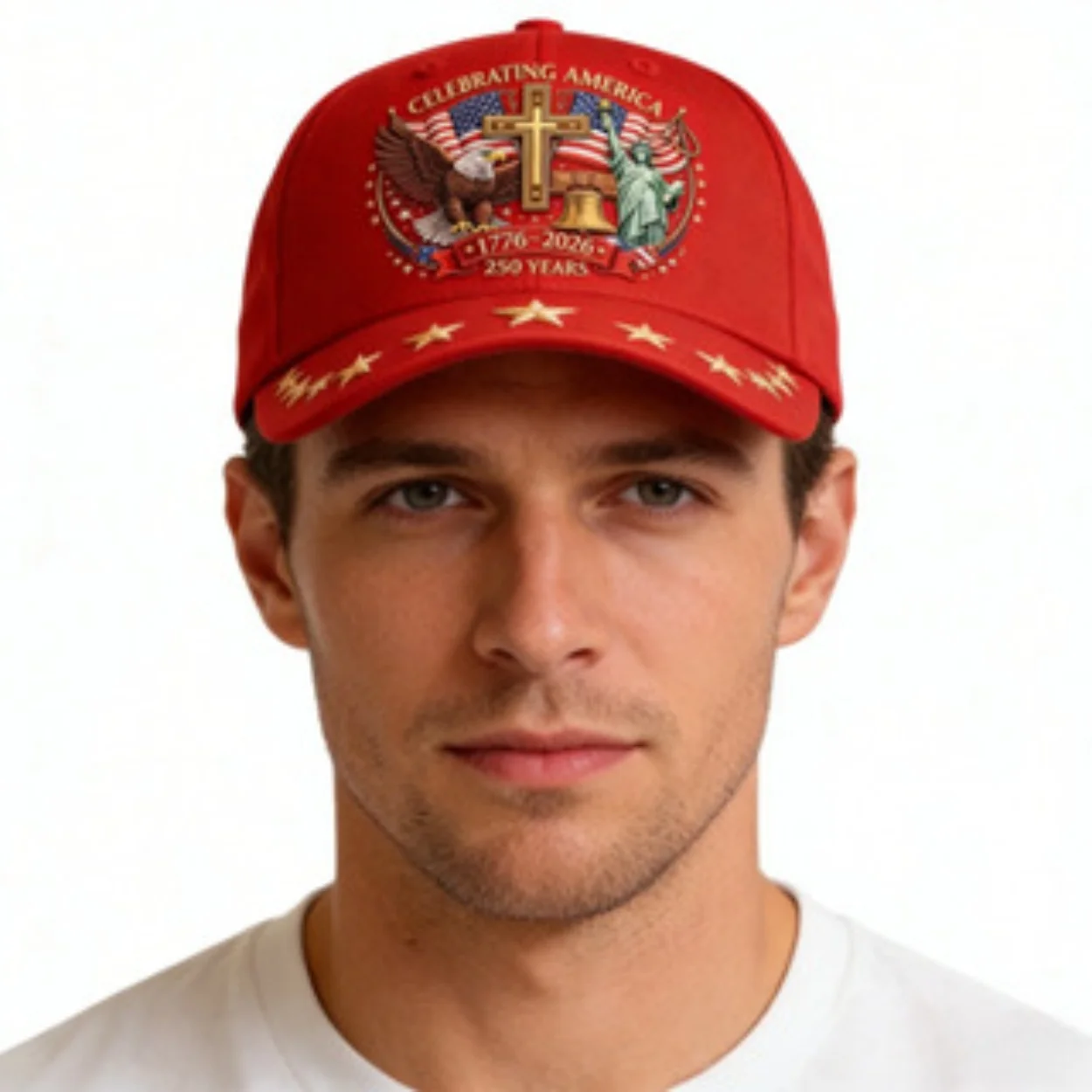 2-Pack US 250th Anniversary Caps - Eagle and Liberty and Cross Design, Adjustable Patriotic Baseball Caps, Unisex, Printed Caps, Independence Day Caps, Holiday Accessories, Ideal Gift for History Lovers, Suitable for All Seasons - Image 37