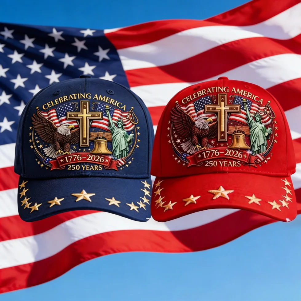 2-Pack US 250th Anniversary Caps - Eagle and Liberty and Cross Design, Adjustable Patriotic Baseball Caps, Unisex, Printed Caps, Independence Day Caps, Holiday Accessories, Ideal Gift for History Lovers, Suitable for All Seasons - Image 40