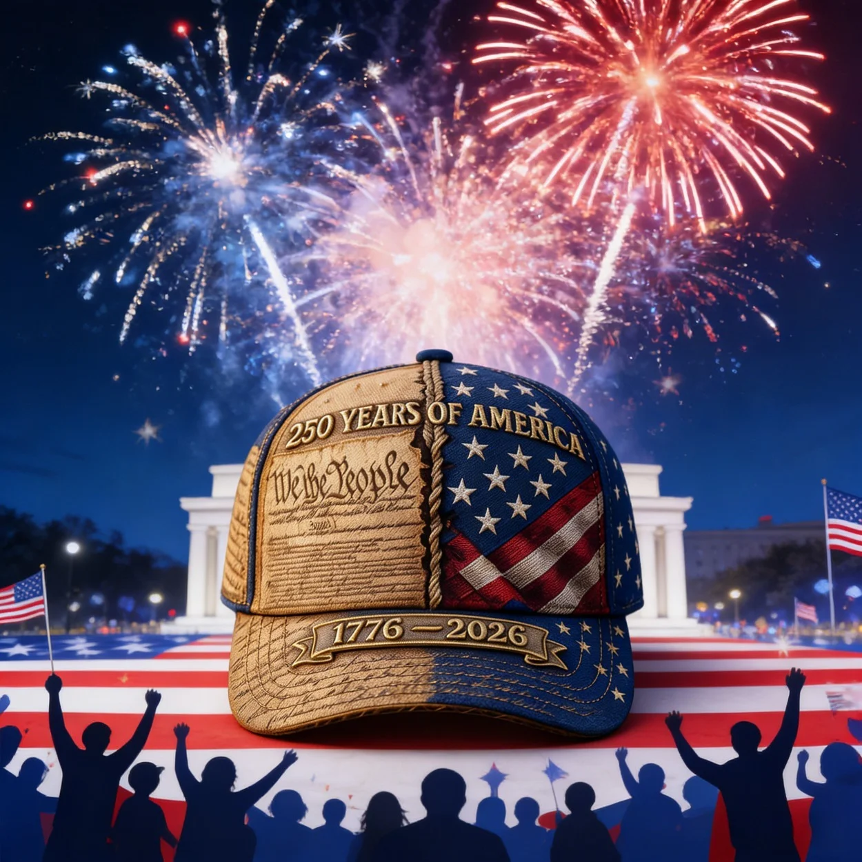 250th Anniversary American Flag Baseball Cap - Adjustable Vintage Commemorative… - Image 21