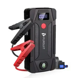 12V Portable Car Jump Starter 1000A Peak Battery Jumper Starter Jump Box for Car Battery, for Gas & Diesel Cars with USB Charge Ports & LED Flashlight, 6400mAh Power Bank