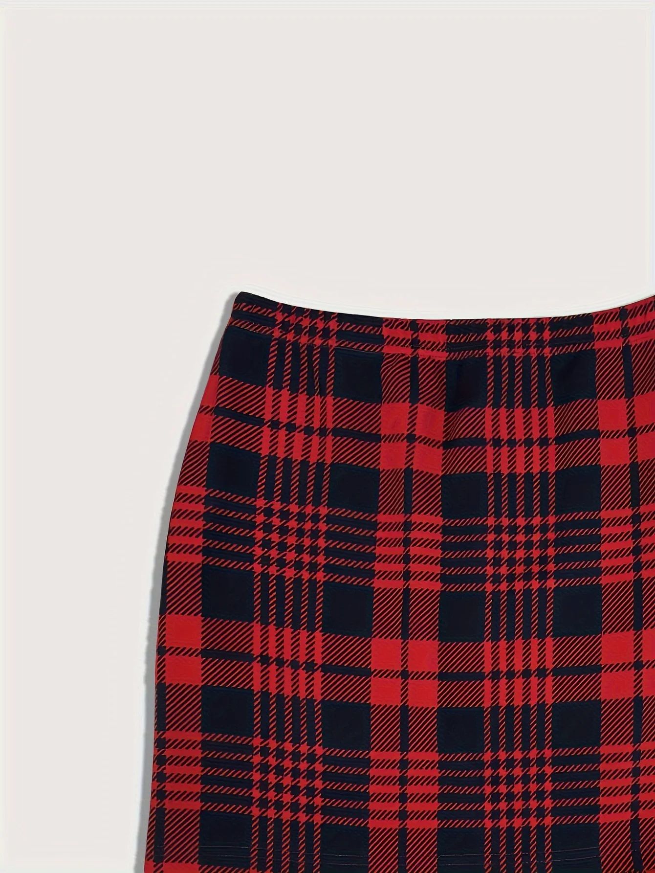 Plaid Print Split Hem Skirt 2pcs, Y2K Mini Bodycon A-Line Skirt for Spring & Summer, Women's Clothing - Image 17