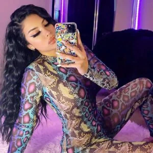 Women's Halloween Costume Stage Performance Tight Sexy Full-Body Snake Print Jumpsuit Nightclub Hot Bodysuit