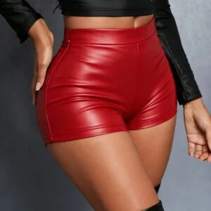 Women's High-Waisted Stretchy Shorts - Slim Fit, Comfortable & Versatile for Casual, Commuting, and Shopping, High Waisted Shorts, Everyday Fashion, Sleek Design, Smooth Texture