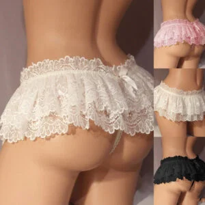 3-Pack Sexy Spring Summer New Triangle Panties Lace | Sexy Women'S Underwear with Contrast Lace and Floral Pattern, Perfect for Adult