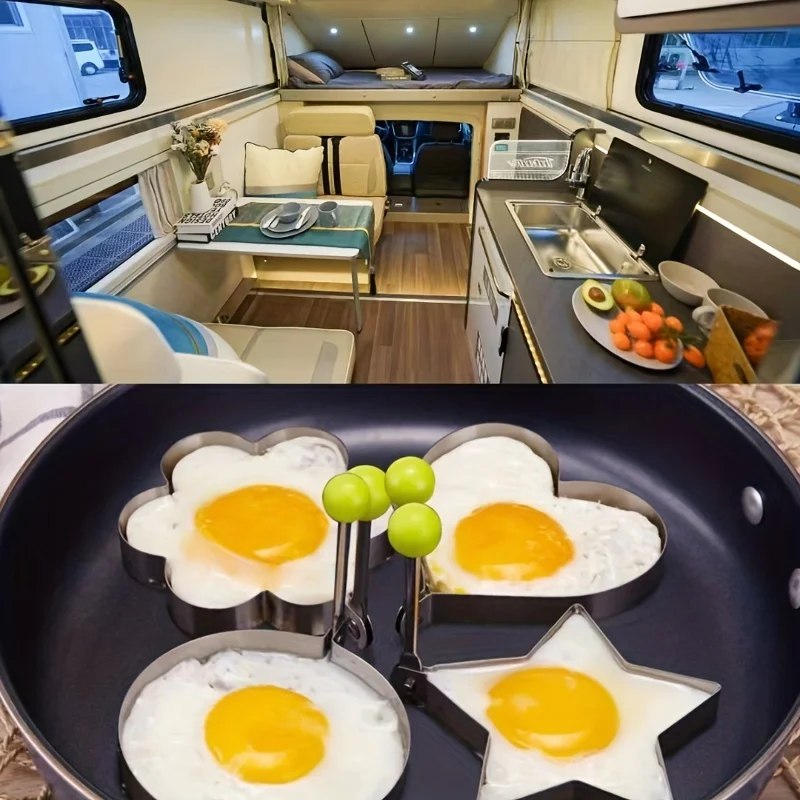 1/4pcs, Egg Mold, Egg Ring Molds, Fried Egg Mold, DIY Fried Egg Mold, Creative… - Image 11