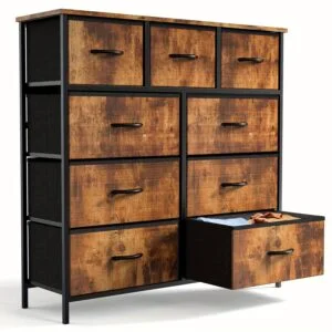 7-drawer/8-drawer/9-drawer Home Display Cabinet, Storage Cabinet, Tall Dressing Table Fabric Storage Tower, Wooden Top, Suitable For Wardrobes, Entrances, Living Rooms, Can Be Purchased Individually Or Multiple As Needed