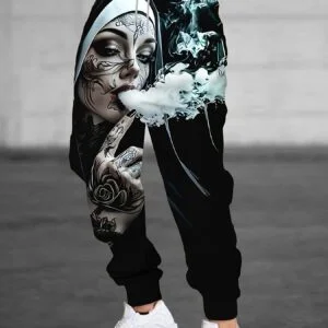 3D Digital Printing Street Hip-Hop Men'S Casual Sweatpants with Elastic Waistband And Drawstring Pockets