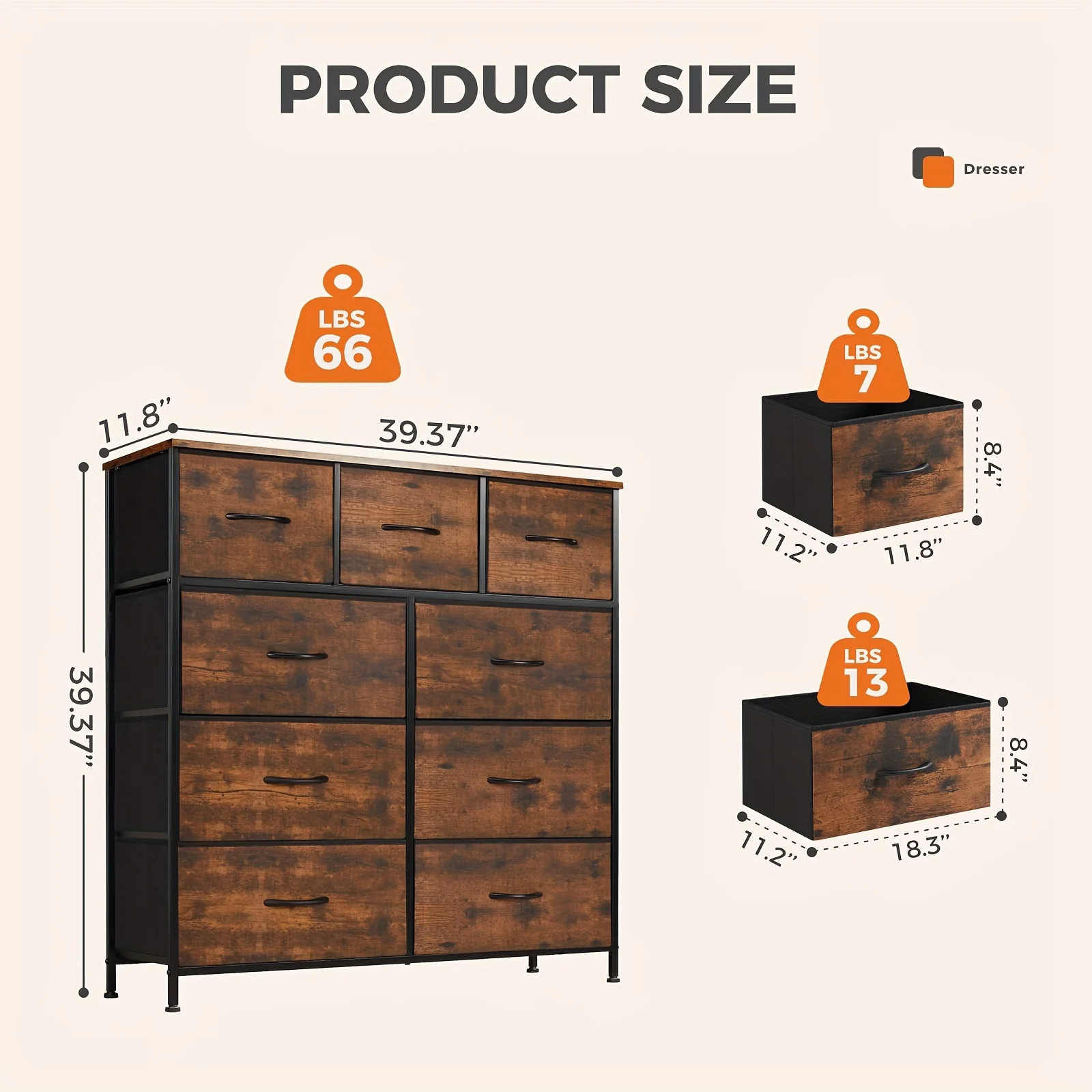 7-drawer/8-drawer/9-drawer Home Display Cabinet, Storage Cabinet, Tall Dressing… - Image 6