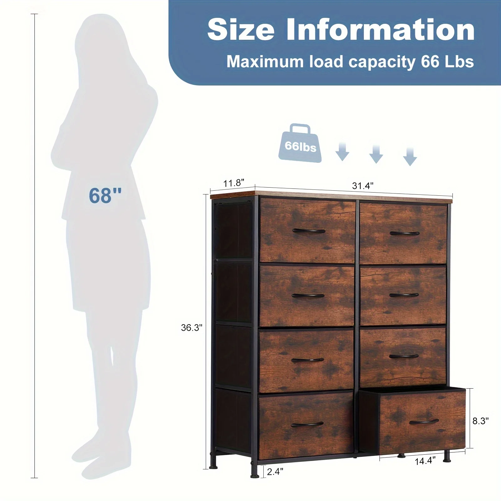 7-drawer/8-drawer/9-drawer Home Display Cabinet, Storage Cabinet, Tall Dressing… - Image 10