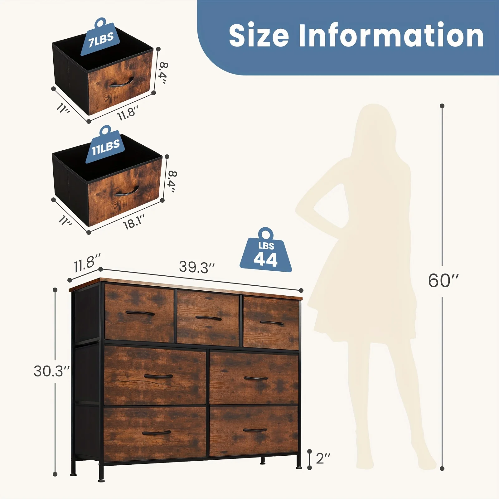 7-drawer/8-drawer/9-drawer Home Display Cabinet, Storage Cabinet, Tall Dressing… - Image 15