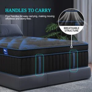 12/14 Inch Gel Memory Foam Mattress Hybrid Pocket Spring Twin Full Queen King Bed Mattress In A Box, Euro Top Medium Firm For Back & Lumbar Support, Individual Pocket Spring Bed For Motion Isolation & Fiberglass Free