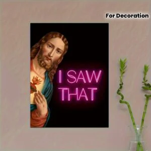 1pc of Unframed Canvas Wall Art Featuring The Phrase 'I Saw That', Suitable for Gifting And Decorating Bedrooms, Offices, Living Rooms, And Dorms, Perfect for Christmas Decoration.