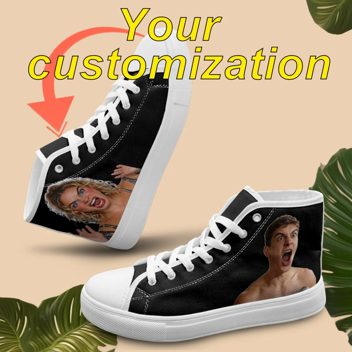 Personalized Lightweight Canvas Shoes with Photos | Stylish and Lightweight Hig…