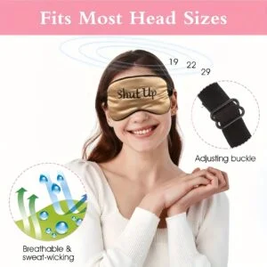 [Funny Sleeping Eye Mask] Soft & Light Blocking Funny Sleeping Eye Mask | Adjustable Strap, 1pc Airplane Sleep Mask for Travel, Nap, Meditation - Suitable for Men and Women