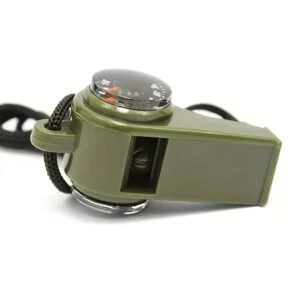 3-In-1 High-Frequency Multifunctional Survival Whistle with Compass, Thermometer, and Portable Design for Camping, Climbing, Cycling, Fishing, Training, and Rescue