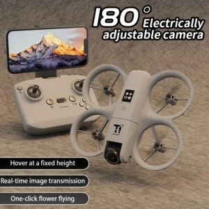 S11 PRO 4KFPV Drone with Dual Cameras, 180° Camera Rotation, Dual Batteries, Optical Flow Positioning, 30° Roll, Gyroscope, One-key Calibration, One-key Take-off, One-key Landing, Anti-shock And Anti-collision Design, Suitable for Aerial Photography