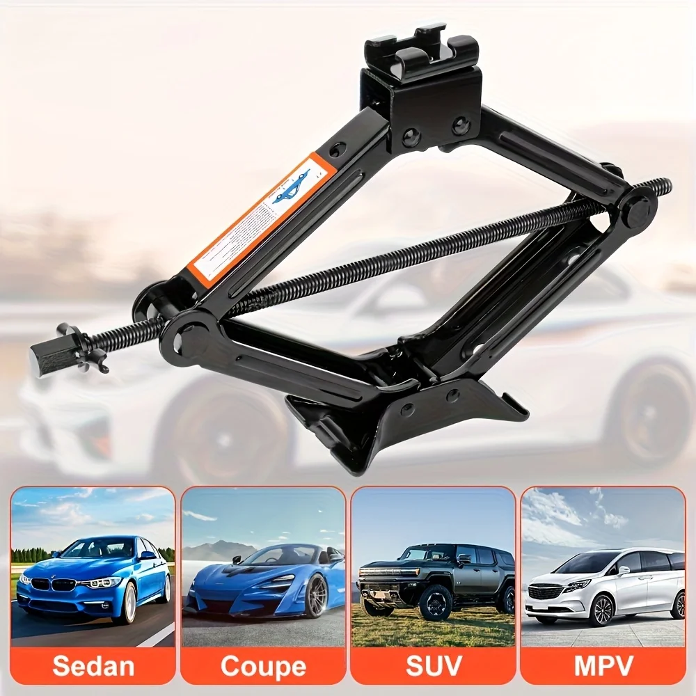 Portable Car Jack Kit, 2 Ton (4409 Lbs) Scissor Jack For Car, Upgrade Emergency Spare Tire Changing Repair Kit, Scissor Jack Kit With Lug Wrench, Universal Vehicle Scissor Lift Jacks For SUV(Including Safety Triangles) - Image 13